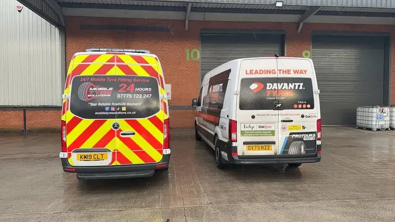 Mobile Tyre Solutions 24 hour mobile tyre replacement vans ready to respond to callouts