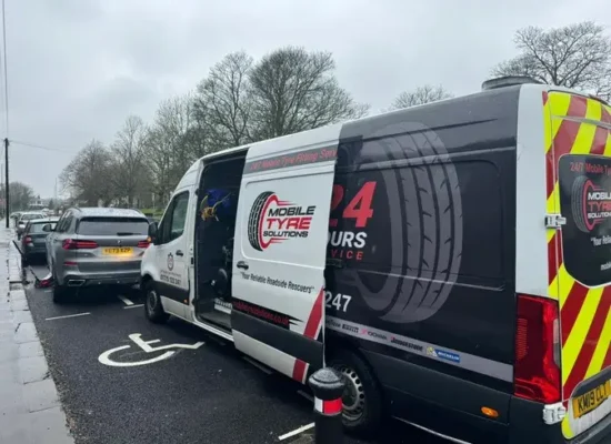 Mobile Tyre Solutions 24 hour mobile tyre repair van attending roadside callout